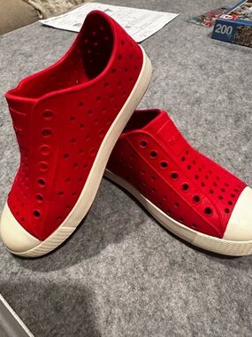 Native Red Slip-On Perforated Casual Sneakers